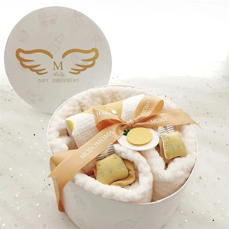 Round Cardboard Newborn Clothing Gift Boxes