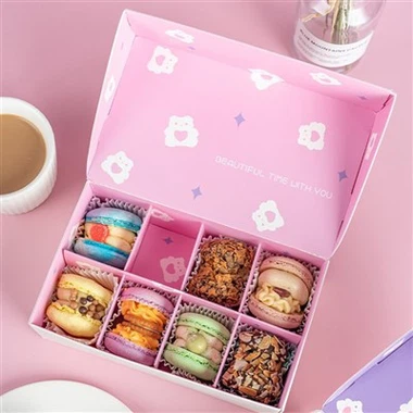 Kartonból Virágok Nyomtatványok Macaron Csomagoló dobozok